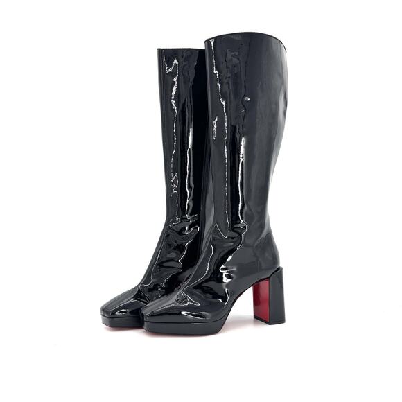 Christian Louboutin Shoes - NEW Christian Louboutin Alleo 90 Patent Knee High Platform Boots 41